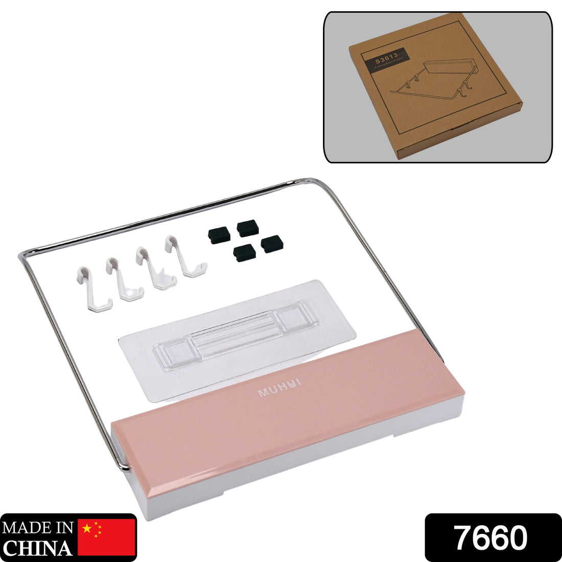 Foldable wash basin rack in white